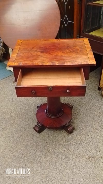 Small Antique Pedestal Table - Image 6