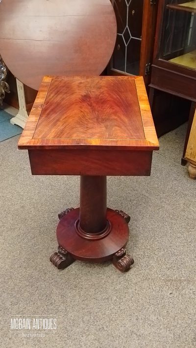 Small Antique Pedestal Table - Image 8
