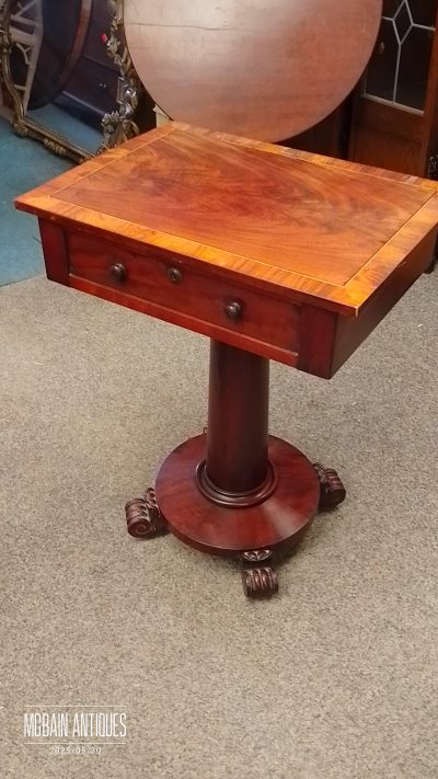 Small Antique Pedestal Table - Image 3