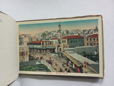 Rare 12 Palestine COLOUR Photographic Postcard Booklet including Interior view Masjid Al Aqsa c1920 - Image 6