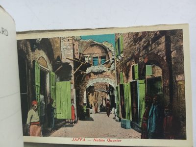 Rare 12 Palestine COLOUR Photographic Postcard Booklet including Interior view Masjid Al Aqsa c1920 - Image 12