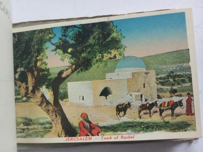 Rare 12 Palestine COLOUR Photographic Postcard Booklet including Interior view Masjid Al Aqsa c1920 - Image 13