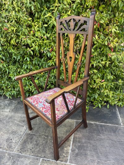 Arts & Crafts Oak Armchair - Image 2