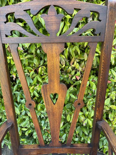 Arts & Crafts Oak Armchair - Image 6