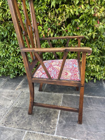 Arts & Crafts Oak Armchair - Image 7