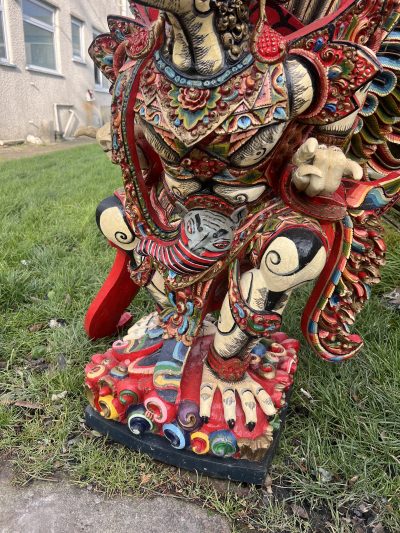 Fire bird Thai firebird Garuda large 1.4 metre 20th deity Century Old - Image 2