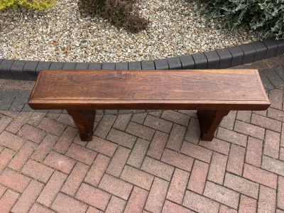 Arts & Crafts Oak Hall Bench - Image 10
