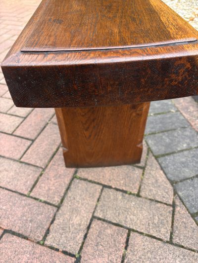Arts & Crafts Oak Hall Bench - Image 6