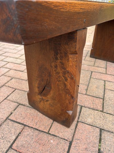 Arts & Crafts Oak Hall Bench - Image 3