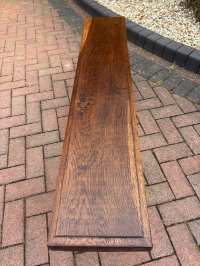 Arts & Crafts Oak Hall Bench - Image 2