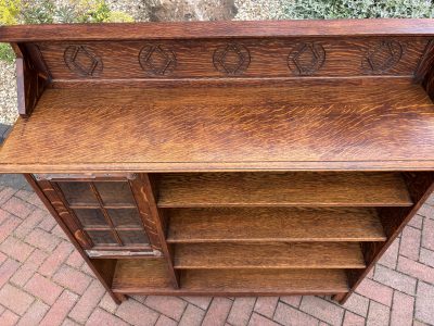 Shapland & Petter Arts & Crafts Oak Bookcase - Image 2