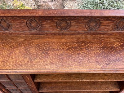 Shapland & Petter Arts & Crafts Oak Bookcase - Image 7