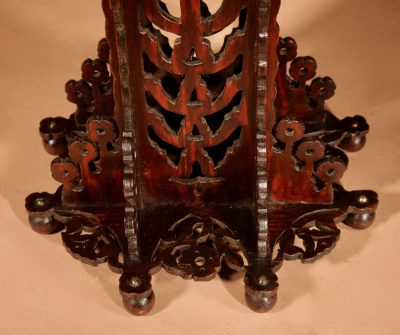 Amsterdam School 1900-20 A Very Impressive And Stylish Fretwork Wooden Table Lamp. - Image 9