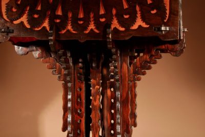 Amsterdam School 1900-20 A Very Impressive And Stylish Fretwork Wooden Table Lamp. - Image 10