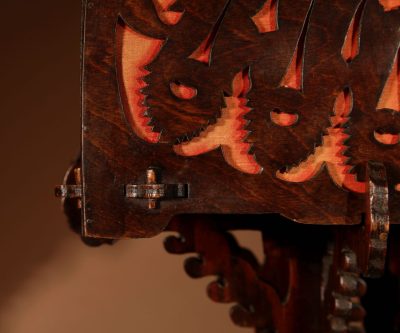 Amsterdam School 1900-20 A Very Impressive And Stylish Fretwork Wooden Table Lamp. - Image 11