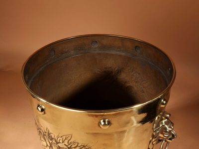 Dinanderie Brass Large Jardinière / Log / Peat bin. - Image 9