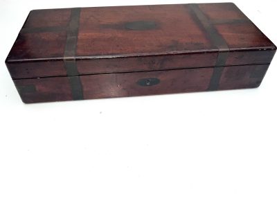 GUNS MAHOGANY BRASS BOUND FITTED CASE - Image 2
