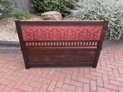 Gillows & Co Arts & Crafts Walnut Hall Settle - Image 8