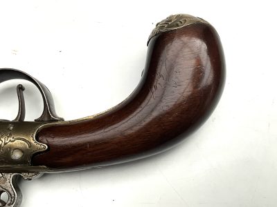 An 18th Century Flintlock Queen Anne-type Greatcoat Pistol by I Parr, London. - Image 9