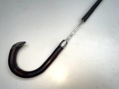CHERRY WOOD WALKING STICK SWORD STICK - Image 9