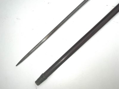 Gentleman’s walking stick sword stick with horn handle & silver collar - Image 7