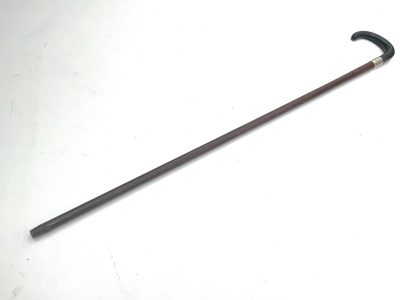 Gentleman’s walking stick sword stick with horn handle & silver collar - Image 15