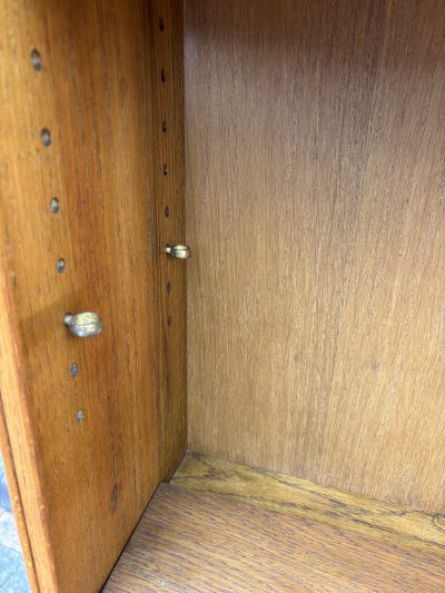 Arts & Crafts Tall Narrow Oak Bookcase - Image 5