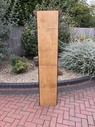 Arts & Crafts Tall Narrow Oak Bookcase - Image 3