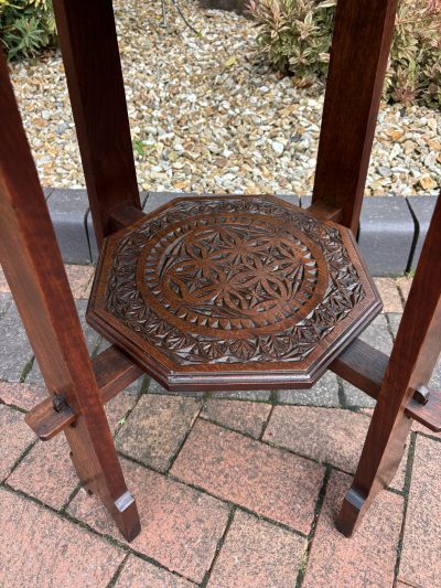 Arts & Crafts Walnut Pegged Table - Image 3