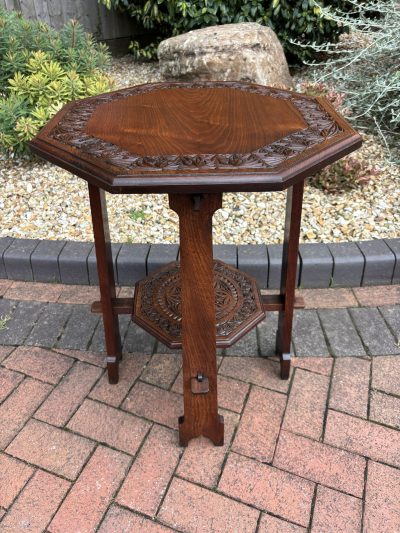 Arts & Crafts Walnut Pegged Table - Image 4
