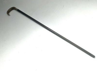Horn handled Gentleman’s walking stick sword stick with silver collar - Image 7