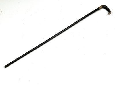 Gentleman's Horn  with 18ct Gold plate handle  & ebonised stick sword stick - Image 2