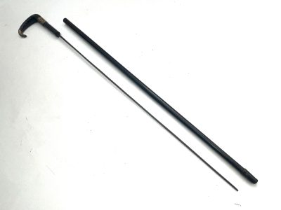 Gentleman's Horn  with 18ct Gold plate handle  & ebonised stick sword stick - Image 11