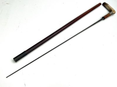 Gentleman’s horn handled walking stick sword stick - Image 7