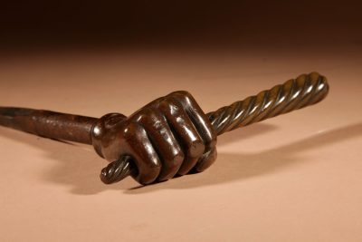Very Rare Single Bronze Door/lock Handle 17th/18th Century. - Image 4