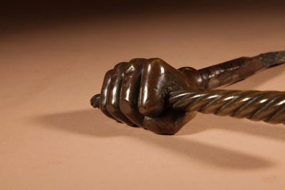 Very Rare Single Bronze Door/lock Handle 17th/18th Century. - Image 5