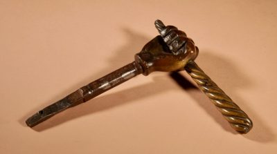 Very Rare Single Bronze Door/lock Handle 17th/18th Century. - Image 11