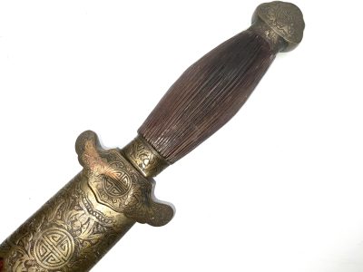 A 19th century Chinese brass mounted Jian/sword - Image 8