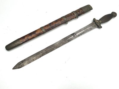 A 19th century Chinese brass mounted Jian/sword - Image 13