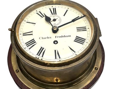 SHIPS BULKHEAD FUSEE CLOCK. - Image 5