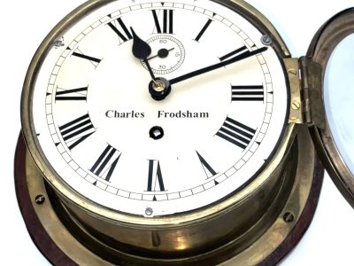 SHIPS BULKHEAD FUSEE CLOCK. - Image 6