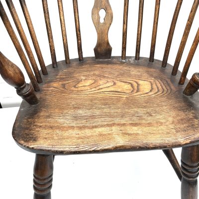 TWO LOW BACK WINDSOR ARMCHAIRS - Image 2