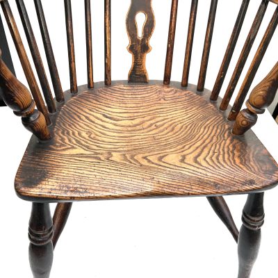 TWO LOW BACK WINDSOR ARMCHAIRS - Image 8