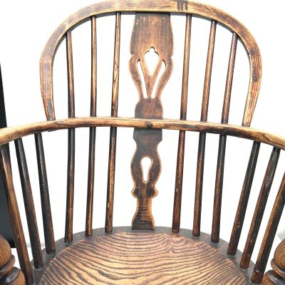 TWO LOW BACK WINDSOR ARMCHAIRS - Image 9