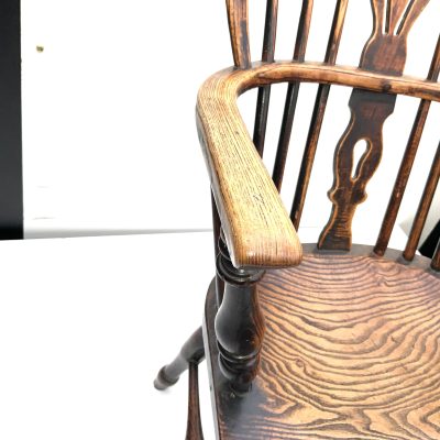 TWO LOW BACK WINDSOR ARMCHAIRS - Image 11