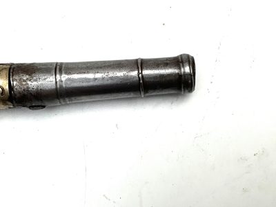 An 18th Century Flintlock Queen Anne-type Greatcoat Pistol by I Parr, London. - Image 9