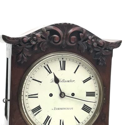 Bracket Clock mahogany cased twin fusse Regency - Image 2