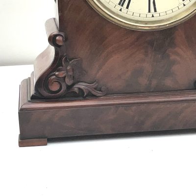 Bracket Clock mahogany cased twin fusse Regency - Image 4