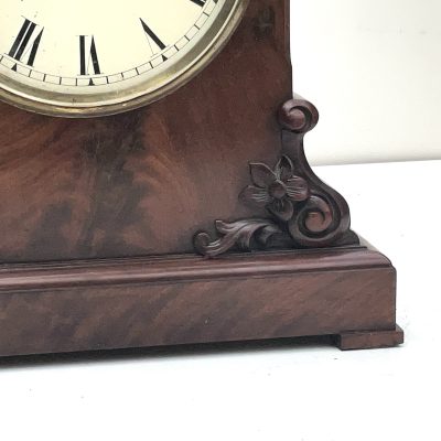 Bracket Clock mahogany cased twin fusse Regency - Image 5