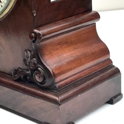 Bracket Clock mahogany cased twin fusse Regency - Image 6